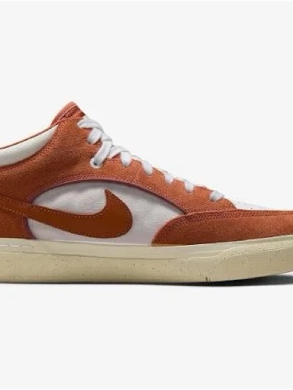 Nike Men’s Low-Top Sneaker in Rust and White